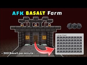 AFK Basalt Farm Build Tutorial in Minecraft | Umesh Krishnia |