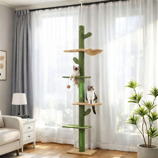 Modern Climber Cat Tree With Hammock & Bed , Floor to Ceiling Cat Tree Tower, Modern Cat Furniture, Cat Scratcher, Gift for Cat Lovers - Etsy