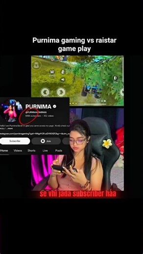 purnima gaming vs total gaming live custom 💯💯❤️