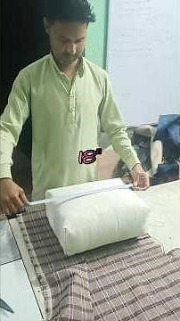 How to make square cushion cover at home #diy #cushion #upholstery #tranding #youtubeshorts
