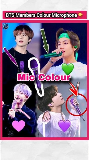 BTS Members Mic 🎤 Colour 👆 | #factsinhindi #bts #jungkook #v #kpopfactmedia