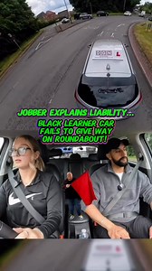 99K views · 1.1K reactions | Learner driver fails to give way on roundabout to camera vehicle resulting in a near miss! Big Jobber explains liability if there had been a clear crash and who would be at fault for the collision! W/ DGN Driving #nearmiss #roundabout #driving #nearmiss #bigjobber | BigJobber | Facebook