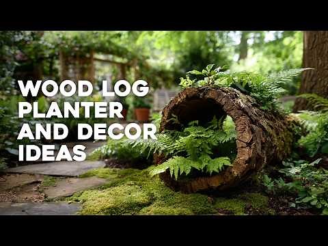 🪵 Rustic Garden Charm : Beautiful DIY Wood Log Planter & Decor Ideas