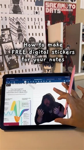 How to make free Digital stickers for your notes using goodnotes feature #study #goodnotes #ipad