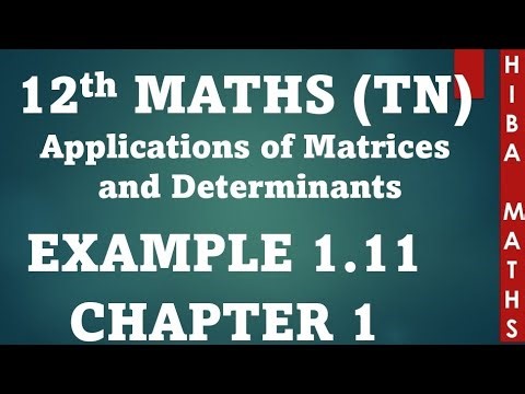 12th maths chapter 1 example 1.11 | TN syllabus hiba maths