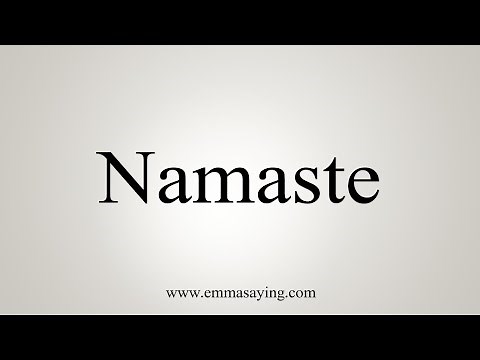 How To Say Namaste