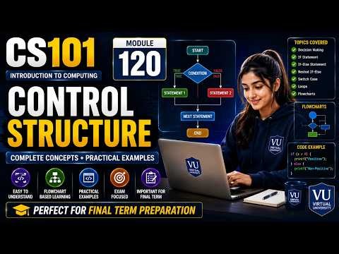 Module 120 - Control Structures | Introduction to Computing | CS101 | Virtual University