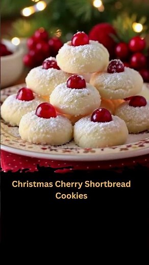 Christmas Cherry Shortbread Cookies