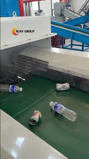 Eddy Current Separator Sorting Plastic Bottles and Aluminum Cans Efficiently