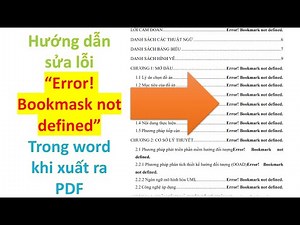 Sửa lỗi Error bookmark not defined | Mất dấu trang trong Word 2023! Mới nhất