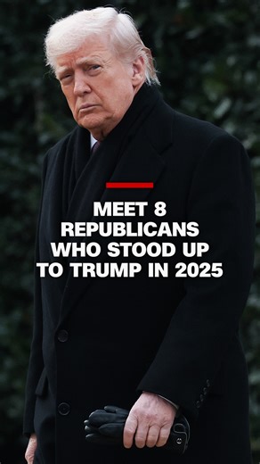 CNN's Jeff Zeleny looks at eight Republicans who have challenged President Donald Trump in 2025 over policy and politics, testing a president who has maintained a tight grip on his party for much of the past decade. https://cnn.it/4b9pcz8 | CNN