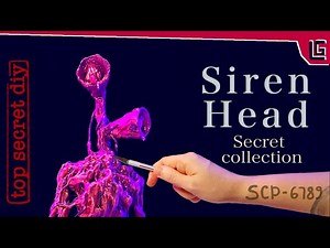 Sculpting SIREN HEAD with polymer clay. Tutorial how to modelling creepypasta SCP Trevor Henderson
