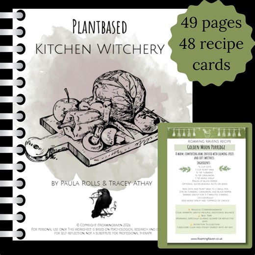 Kitchen Witchery Cookbook | Plant Based Recipes & Herbal Magic | Green Witch Grimoire, Cottagecore Kitchen Guide, Witchy Recipe Book - Etsy