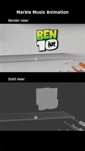 Blender Marble Music Animation #marblemusic