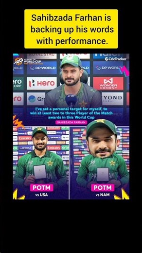 Sahibzada Farhan is backing up his words with performance.