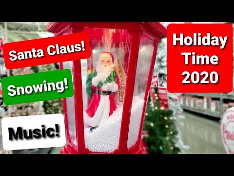 Santa Snow Blowing Light Up Lamp - Holiday Time Christmas