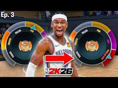SHAI GILGEOUS-ALEXANDER BUILD: ROOKIE to RED PLATE in RANDOM REC EP.3 (NBA 2K26)