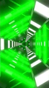 #trendingshorts Green And White Neon Cyber Triangular Sci Fi Tunnel