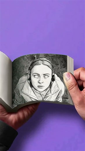 Stranger Things Season 5 🔥 Max under Vecna's curse - Flipbook #creativity #flipbook #strangerthings