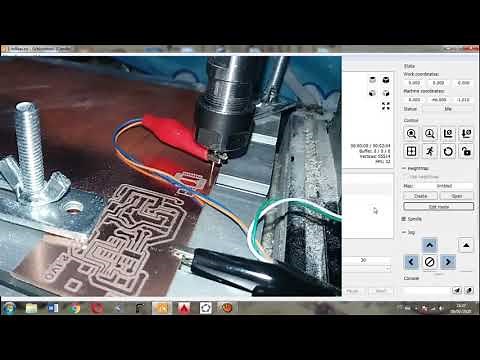 Tutorial - Nivelamento Automático para Produção de PCB - GRBL Control - CNC 3018 Pro