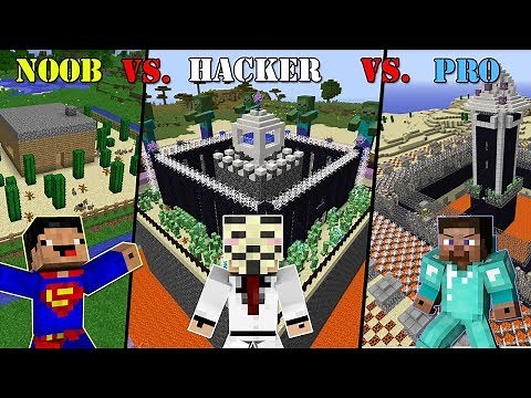 Minecraft NOOB vs. HACKER vs. PRO: SECURE BASE CHALLENGE in Minecraft