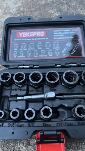 16PCS Deep Well Bolt Extractor Set, 1/4” Dr Impact Bolt & Nut Remover Set, https://a.co/d/03LhTtgI