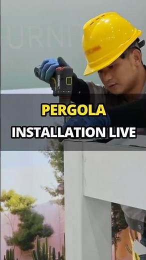 PERGOLA INSTALLATION LIVE#pergola #bioclimatic #pavillion #outdoorfurniture #installation