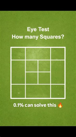 Built with Discipline 👑😤 on Instagram: "🧠 Eye Test Time! How many squares can you spot in this picture? Look carefully… most people miss a few! Comment your answer 👇 #EyeTest #BrainTeaser #OpticalIllusion #PuzzleChallenge #HowManySquares"