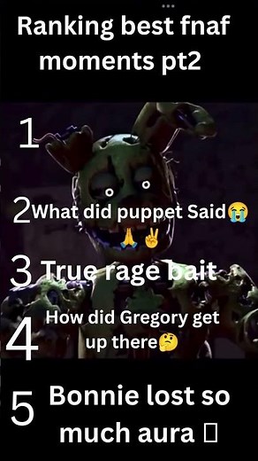 Ranking best fnaf memes pt2 #shorts