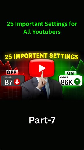 YouTuber | 25 Important Settings for All Youtubers . . Credits - Ytgrow Master ( Youtube ) . . #algorithmhack #youtubechannel #tutorial #editing... | Instagram