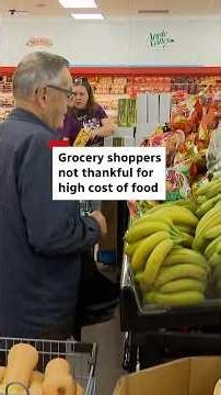 Grocery shoppers not thankful for high cost of food #shorts
