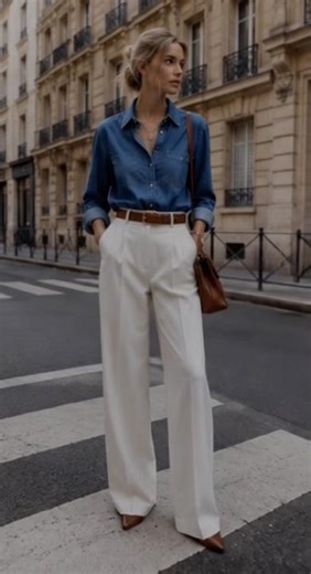 4050여성 데님셔츠를 이렇게 입으면 훨씬 길어 보입니다 | This Denim Shirt Styling Makes 4050 Women Look Taller