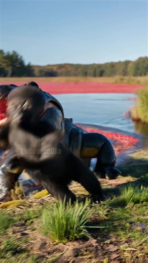 Father Gorilla Fights To Save Son From Alligator! #rescue #animals #Wildlife | Kaydolls Boutique