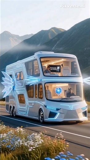 Alien-Tech Triple Decker RV 🚀 Ultra Futuristic Organic Design 🌌✨ | #adventure #rvlife #shorts