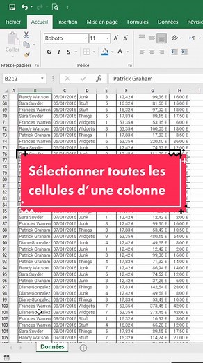 🔍 Excel Pro Tips! Comment sélectionner toutes les cellules d’une colonne en un clin d’œil 💡💻 #ExcelTips #DataSelection #ExcelHacks #ExcelTricks #Excel