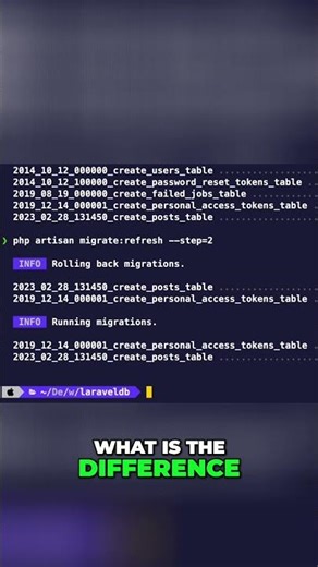 How to Reset Your Laravel Database in Seconds: Master the migrate:fresh command #laravel