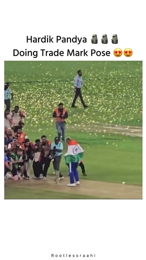 Hardik Pandya trade mark pose after Winning world cup #short #viral #cricbuzz #indvsnz