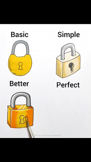 How to Draw a perfect Lock #drawing #learntodraw #fbreels #art | Did you know?