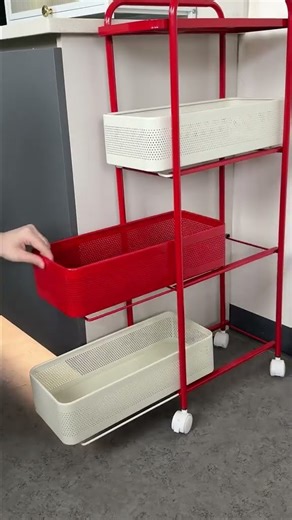 High-profile shelf with drawer. Kitchen or living room.