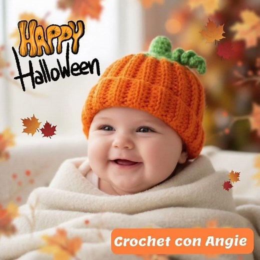 🎃✨Easy Crochet Pumpkin Hat . Step by Step Tutorial #crochet #diy #knitting #crochetcrosai