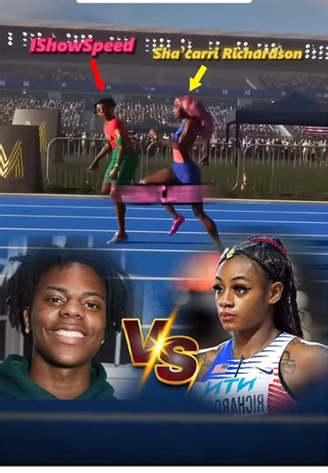 Ishowspeed vs the fastest woman in the world #running #motivation #nobles #jumping #ishowspeedclipz