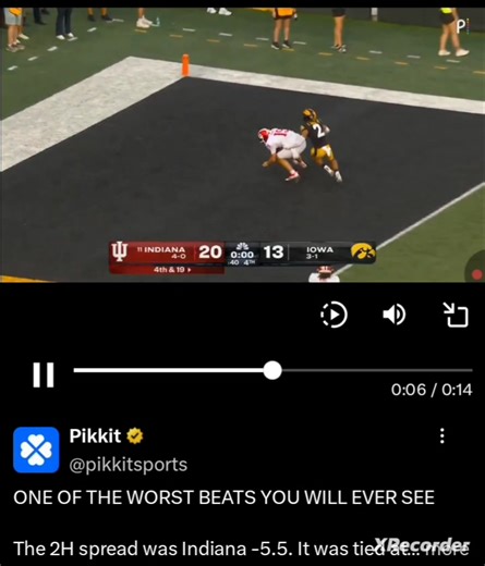 Indiana QB Mendoza runs NEGATIVE 40 yards on final play to take intentional safety. #️⃣Indiana 20, Iowa 15 Guess who had a million Mendoza shares Draftkings ... | Cap Free Sports Theory
