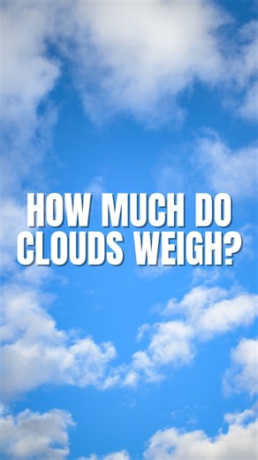 Dr Kirsten Banks on Instagram: "How much does a cloud actually weigh? ☁️⚖️ Spoiler: a LOT more than you’d expect. Clouds float, so it’s easy to assume they’re light — but floating doesn’t mean weightless. Boats float too, and they’re very much not light. Anything made of stuff has mass. Clouds are made of tiny water droplets and sometimes ice crystals suspended in air. A typical cloud has a density of about 1.003 kg per cubic metre. For comparison, dry air at sea level has a density of about 1.2