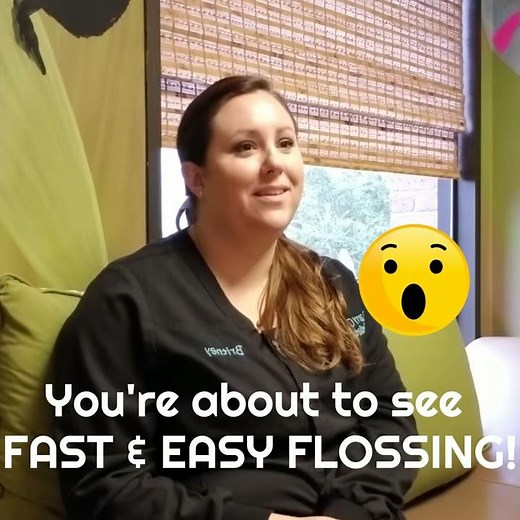 Hygienist Uses Harp At Home and at Work for Fast & Easy Flossing Braces!