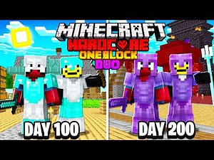 We Survived 200 Days on One Block in Hardcore Minecraft