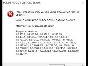 SCRIPT HOOK V CRITICAL Error Fix - How To Update Script Hook V? - 2023