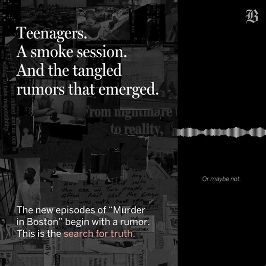 New episodes of #MurderInBoston, our podcast created in association with HBO, drop Monday evening. They begin with a rumor. Boston police try to tease out the truth — but get tangled up instead. Subscribe to listen. https://trib.al/8yNoZlG | The Boston Globe