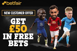 FREE BETS Betfair special offer: Bet £10 get £50 in football free bets