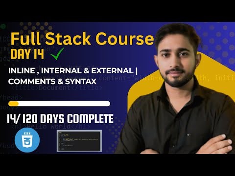 Day 14 - How to Add CSS to HTML | Inline, Internal & External CSS Explained | Mern course 2025