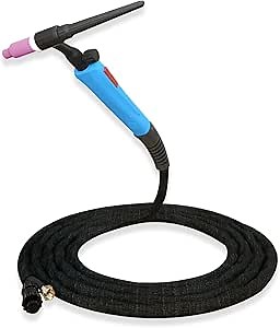 TIG Welding Torch WP17FV Argon Air Cooled Tungsten Arc Welding Torch 3M/10FT WP17 Flexible Head Gas Valve